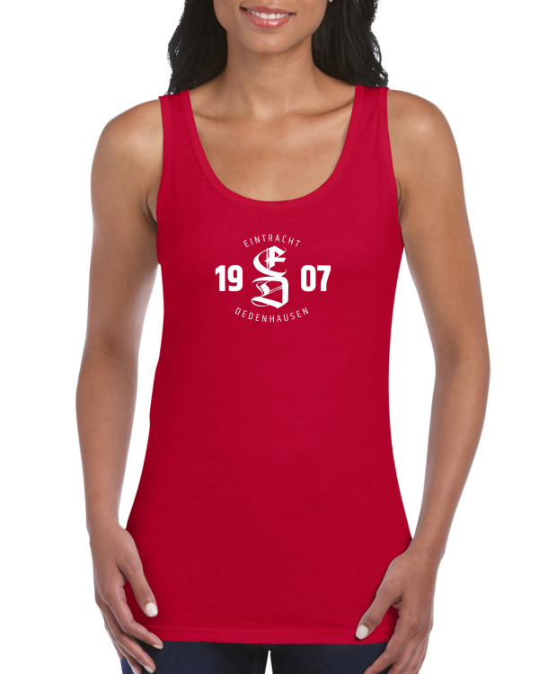 Damen Tank Top Dedenhausen rot/weiss
