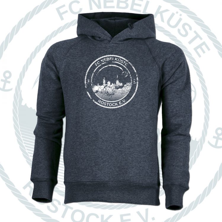 UNISEX PREMIUM-HOODIE "NEBELKÜSTE CRUSH" HEATHER BLUE